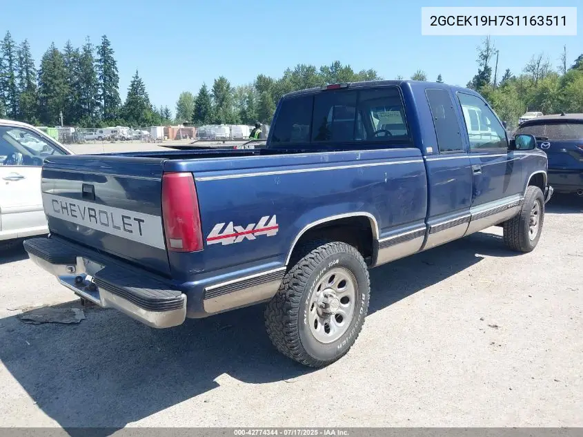 1995 Chevrolet Gmt-400 K1500 VIN: 2GCEK19H7S1163511 Lot: 42774344