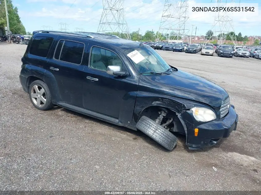 2006 Chevrolet Hhr Lt VIN: 3GNDA23PX6S531542 Lot: 42206107