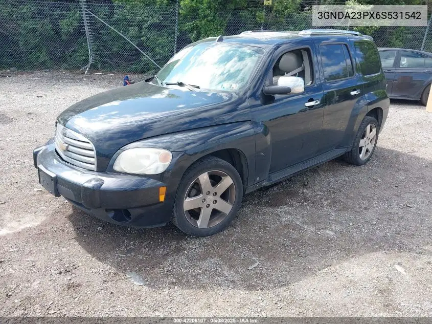 2006 Chevrolet Hhr Lt VIN: 3GNDA23PX6S531542 Lot: 42206107