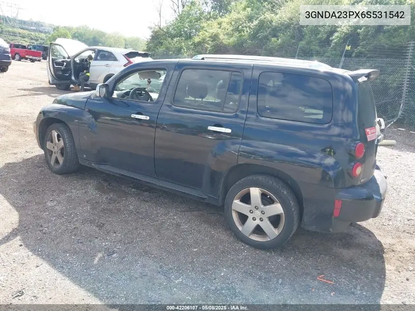 2006 Chevrolet Hhr Lt VIN: 3GNDA23PX6S531542 Lot: 42206107