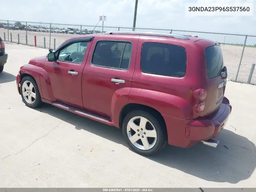2006 Chevrolet Hhr Lt VIN: 3GNDA23P96S537560 Lot: 42647641