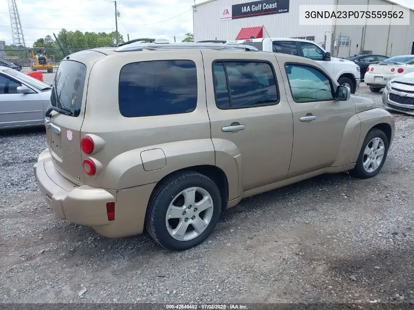 2007 Chevrolet Hhr Lt VIN: 3GNDA23P07S559562 Lot: 42640482