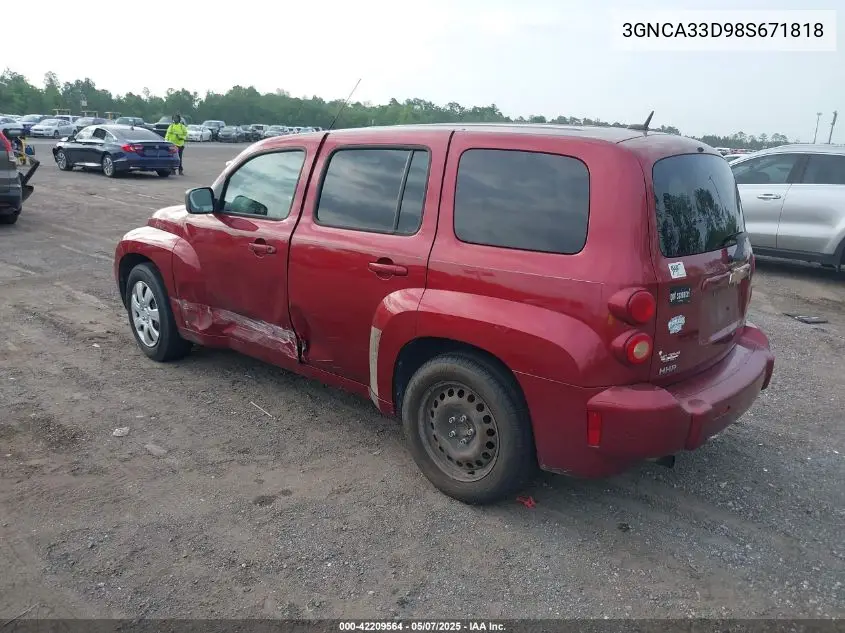 2008 Chevrolet Hhr Ls VIN: 3GNCA33D98S671818 Lot: 42209564