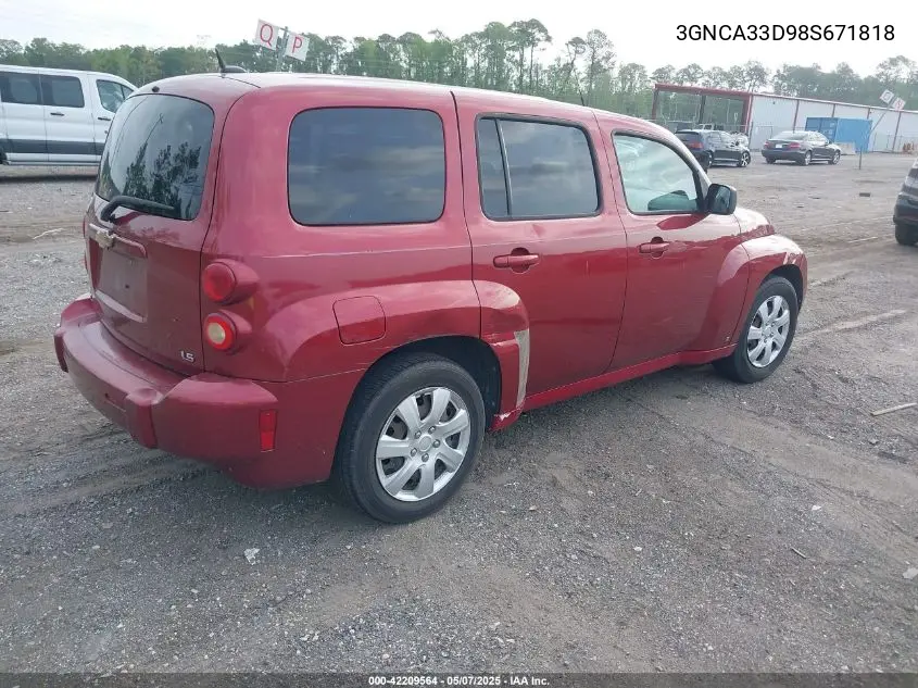 2008 Chevrolet Hhr Ls VIN: 3GNCA33D98S671818 Lot: 42209564
