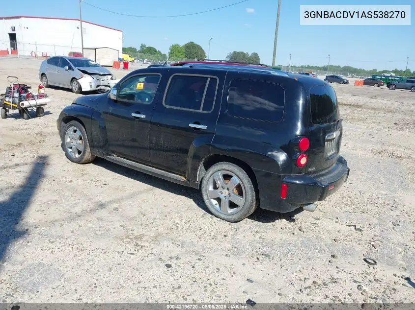 2010 Chevrolet Hhr Lt VIN: 3GNBACDV1AS538270 Lot: 42196720