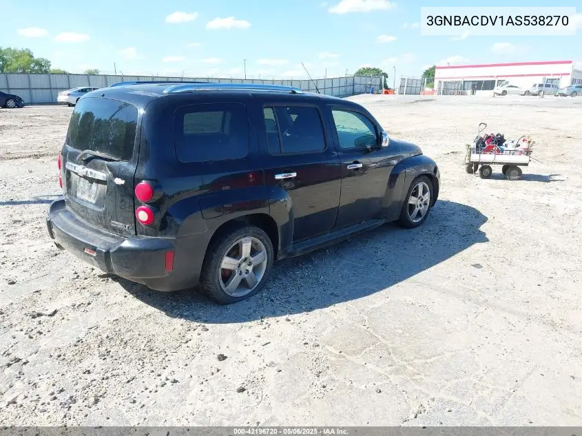 2010 Chevrolet Hhr Lt VIN: 3GNBACDV1AS538270 Lot: 42196720