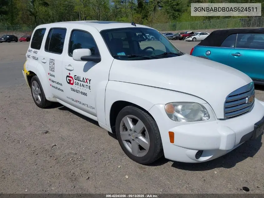 2010 Chevrolet Hhr Lt VIN: 3GNBABDB0AS624511 Lot: 42243356