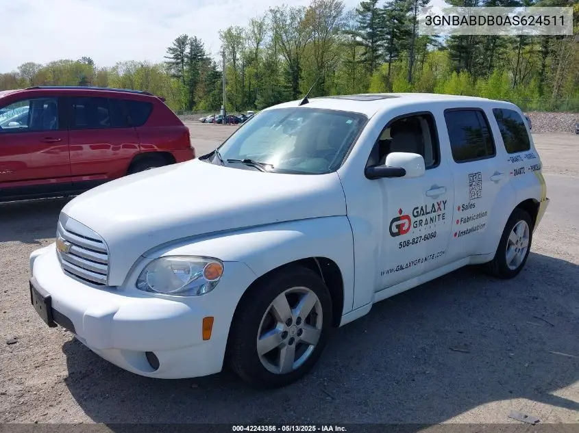 2010 Chevrolet Hhr Lt VIN: 3GNBABDB0AS624511 Lot: 42243356