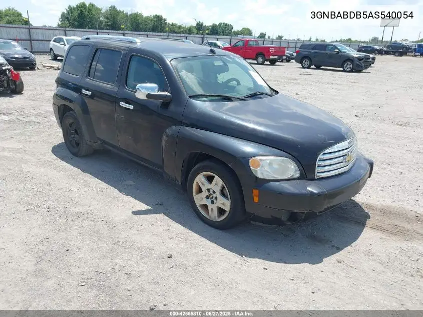 2010 Chevrolet Hhr Lt VIN: 3GNBABDB5AS540054 Lot: 42565810