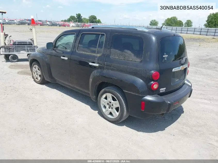 2010 Chevrolet Hhr Lt VIN: 3GNBABDB5AS540054 Lot: 42565810