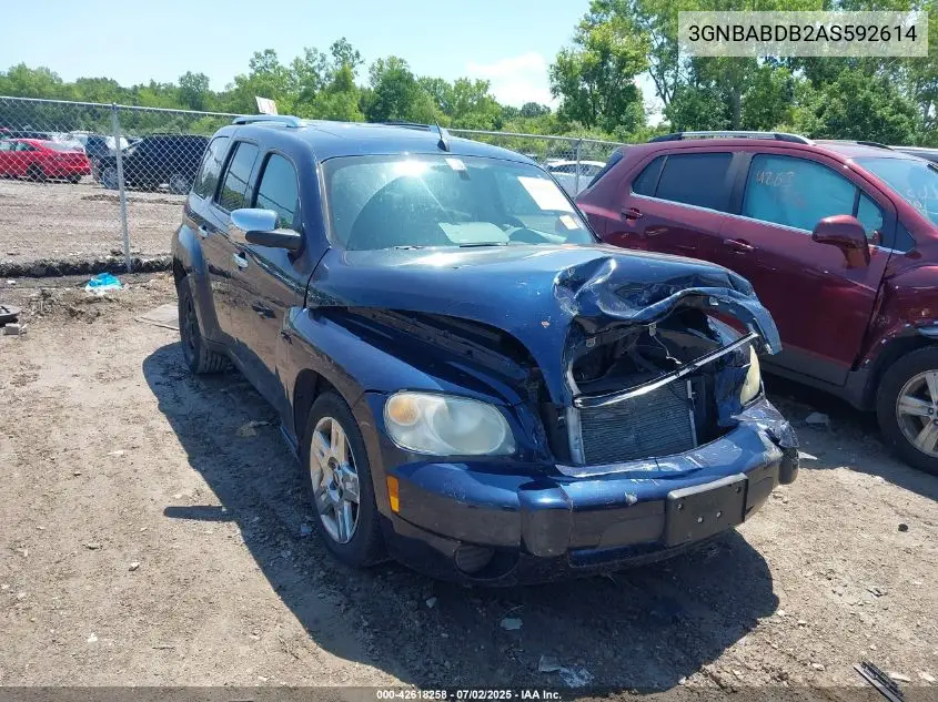 2010 Chevrolet Hhr Lt VIN: 3GNBABDB2AS592614 Lot: 42618258
