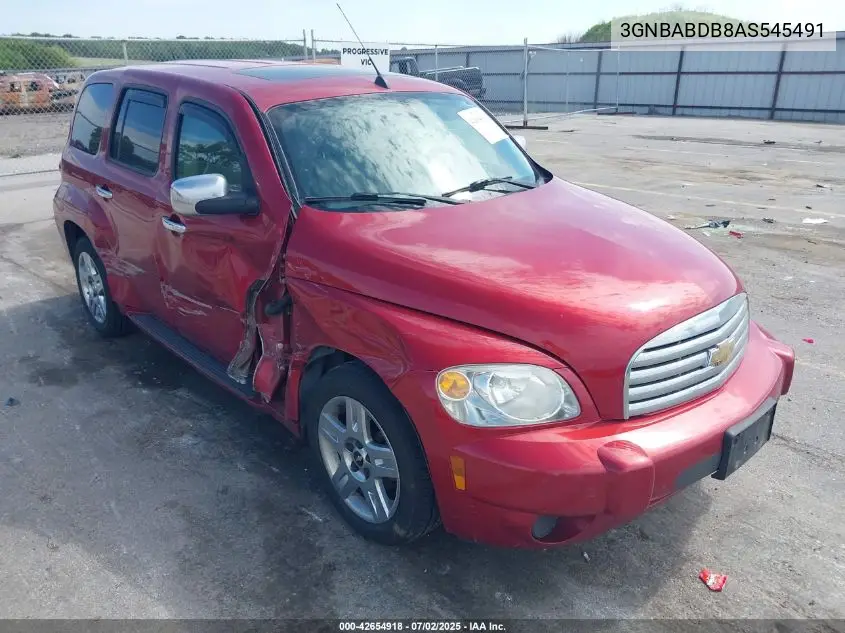 2010 Chevrolet Hhr Lt VIN: 3GNBABDB8AS545491 Lot: 42654918