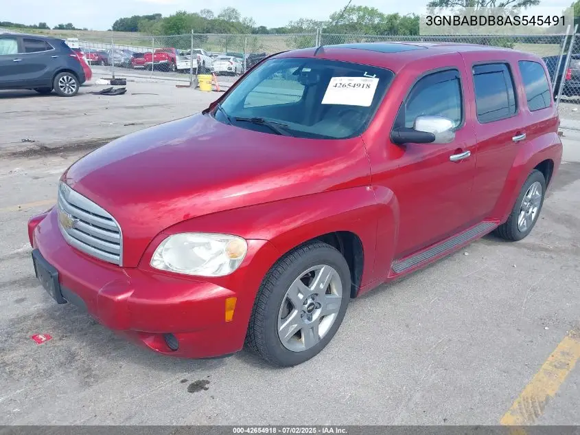 2010 Chevrolet Hhr Lt VIN: 3GNBABDB8AS545491 Lot: 42654918