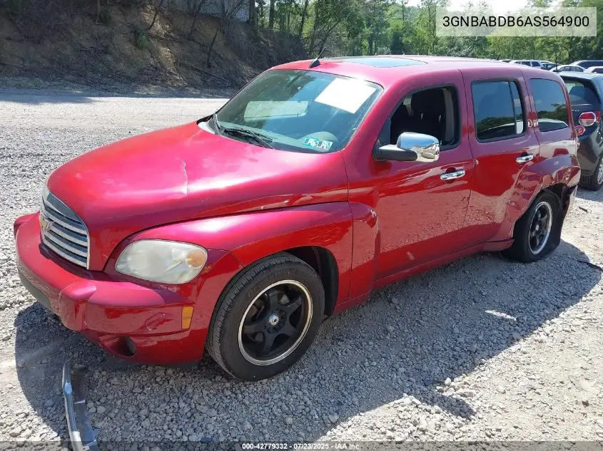 2010 Chevrolet Hhr Lt VIN: 3GNBABDB6AS564900 Lot: 42779332