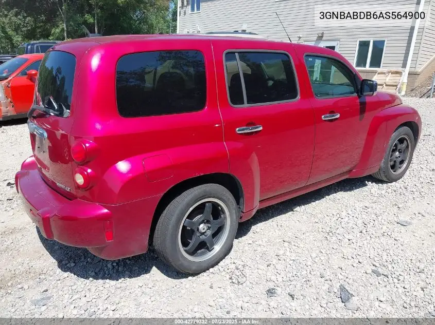 2010 Chevrolet Hhr Lt VIN: 3GNBABDB6AS564900 Lot: 42779332