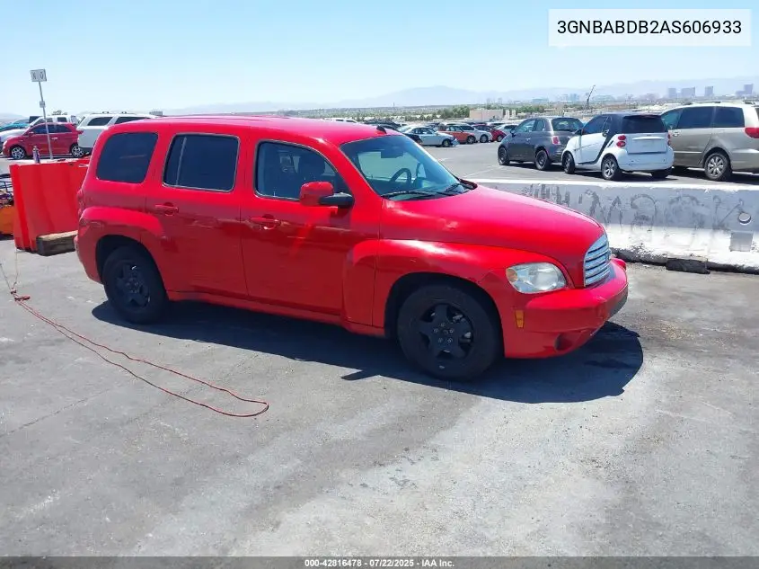 2010 Chevrolet Hhr Lt VIN: 3GNBABDB2AS606933 Lot: 42816478