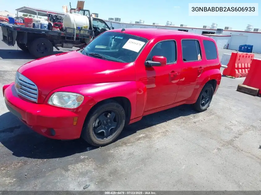 2010 Chevrolet Hhr Lt VIN: 3GNBABDB2AS606933 Lot: 42816478