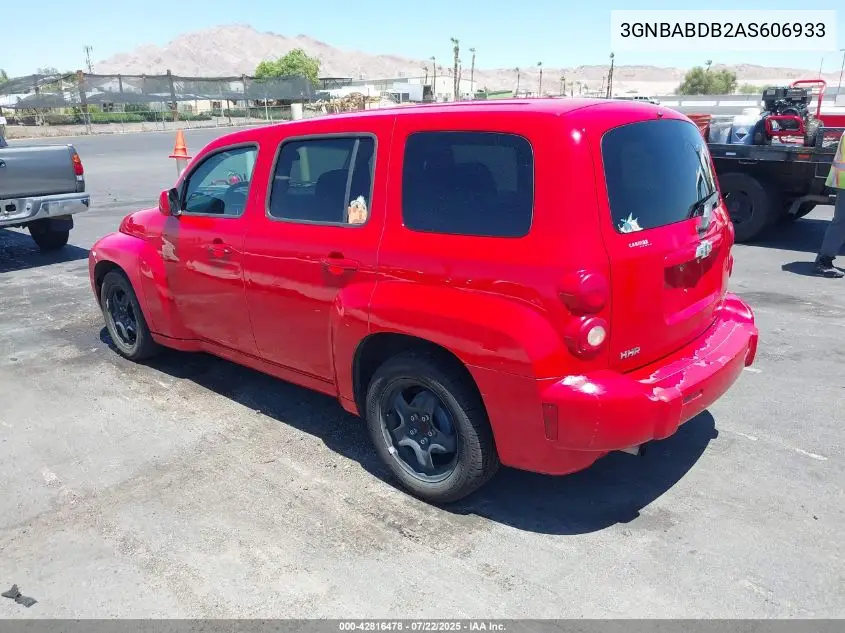 2010 Chevrolet Hhr Lt VIN: 3GNBABDB2AS606933 Lot: 42816478