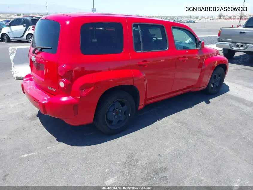 2010 Chevrolet Hhr Lt VIN: 3GNBABDB2AS606933 Lot: 42816478