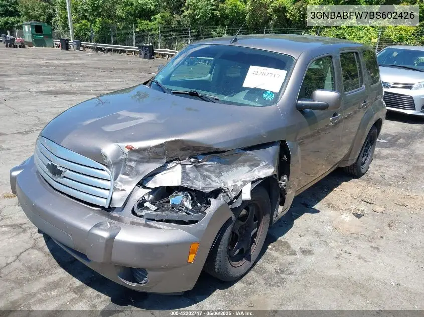 2011 Chevrolet Hhr Lt VIN: 3GNBABFW7BS602426 Lot: 42202717
