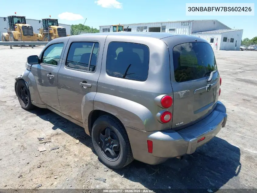 2011 Chevrolet Hhr Lt VIN: 3GNBABFW7BS602426 Lot: 42202717