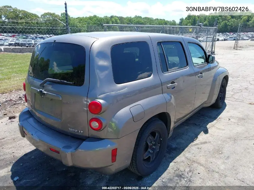 2011 Chevrolet Hhr Lt VIN: 3GNBABFW7BS602426 Lot: 42202717