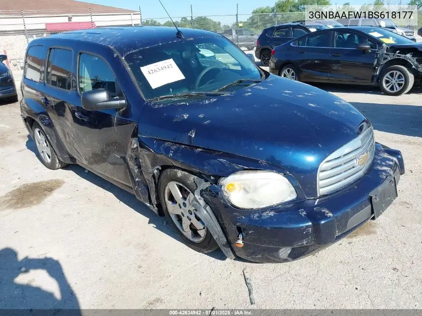 2011 Chevrolet Hhr Ls VIN: 3GNBAAFW1BS618177 Lot: 42634942