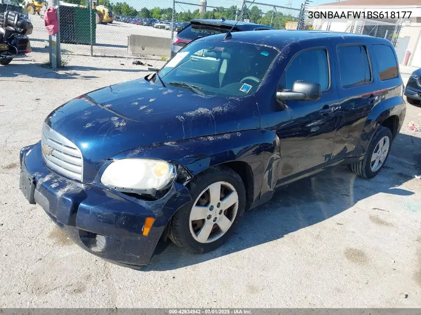 2011 Chevrolet Hhr Ls VIN: 3GNBAAFW1BS618177 Lot: 42634942