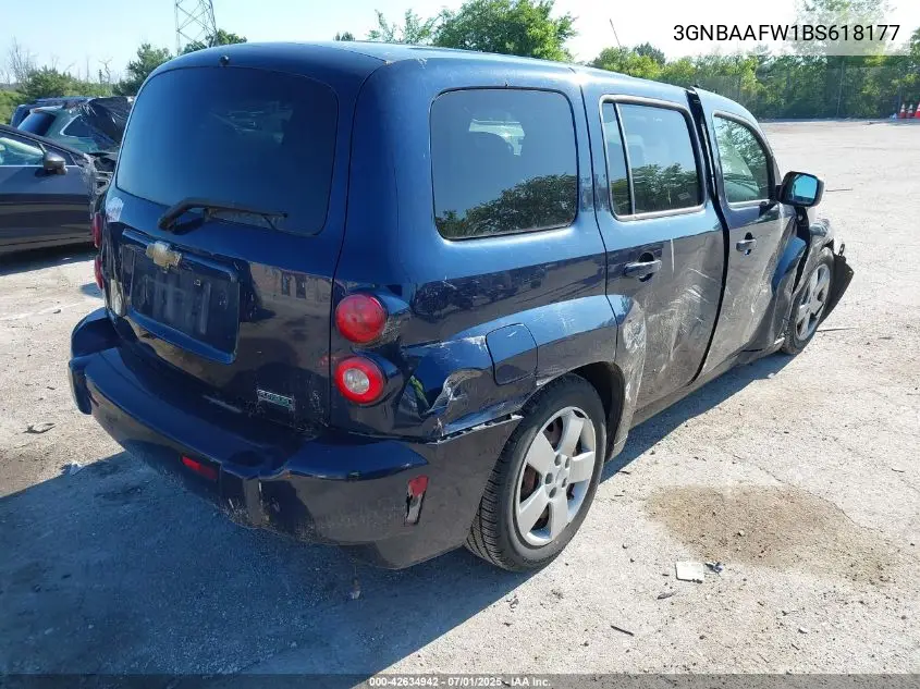 2011 Chevrolet Hhr Ls VIN: 3GNBAAFW1BS618177 Lot: 42634942