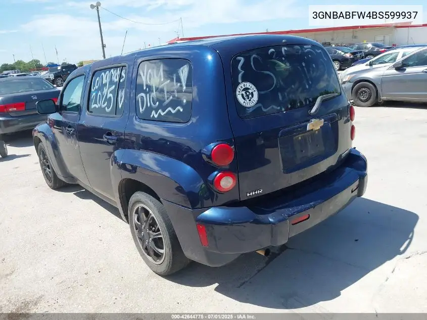 2011 Chevrolet Hhr Lt VIN: 3GNBABFW4BS599937 Lot: 42644775