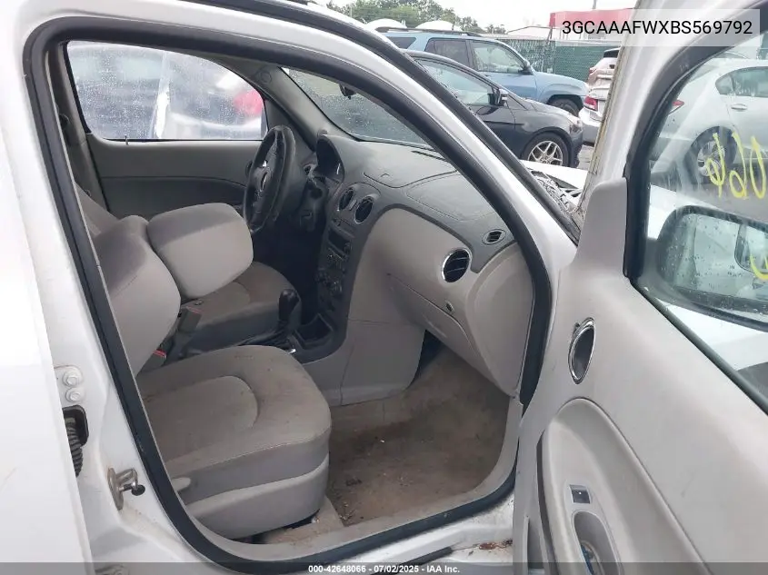 2011 Chevrolet Hhr Panel Ls VIN: 3GCAAAFWXBS569792 Lot: 42648066