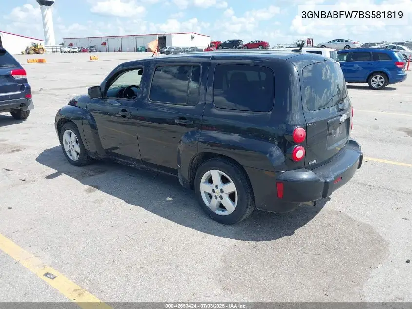 2011 Chevrolet Hhr Lt VIN: 3GNBABFW7BS581819 Lot: 42653424