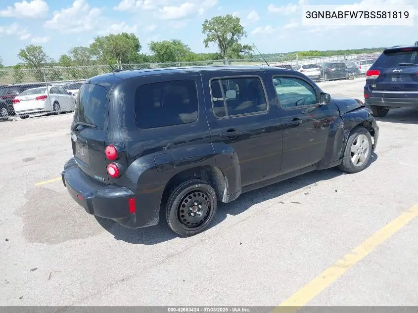 2011 Chevrolet Hhr Lt VIN: 3GNBABFW7BS581819 Lot: 42653424