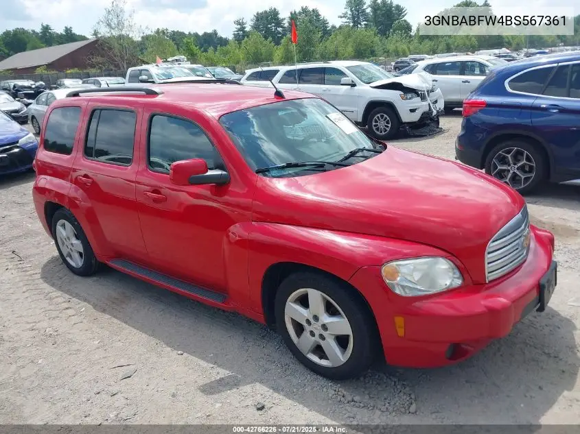 2011 Chevrolet Hhr Lt VIN: 3GNBABFW4BS567361 Lot: 42766226