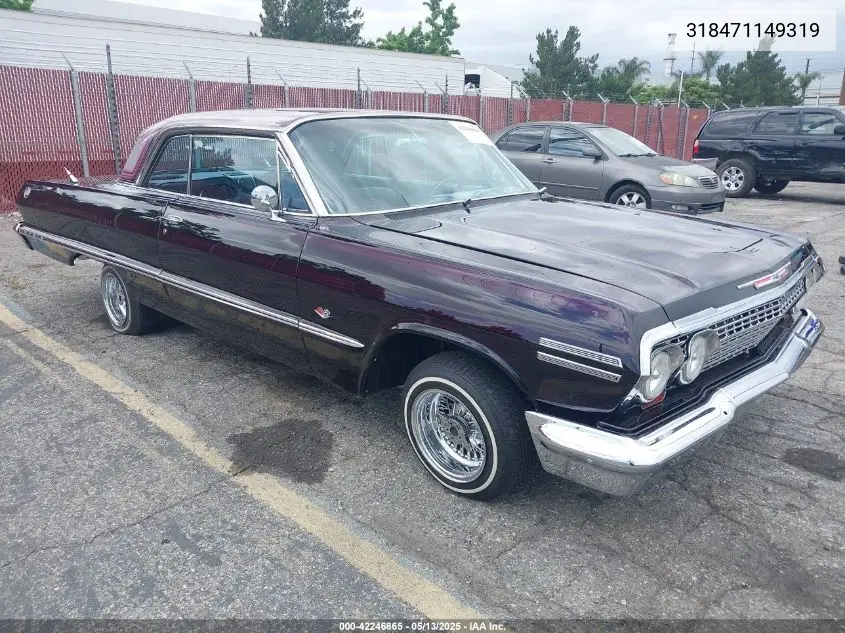 1963 Chevrolet Impala VIN: 318471149319 Lot: 42246865