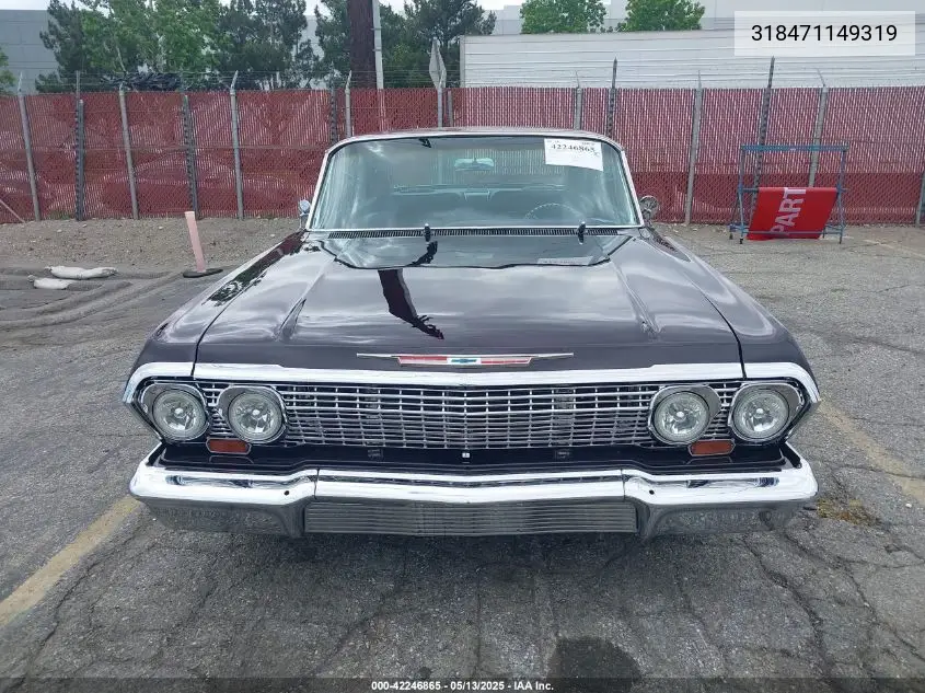 1963 Chevrolet Impala VIN: 318471149319 Lot: 42246865