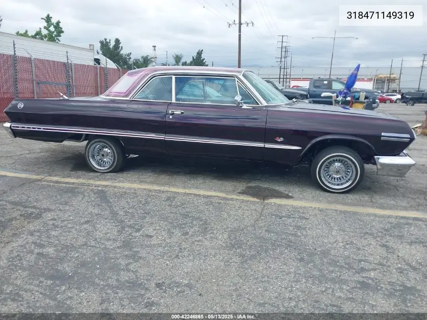 1963 Chevrolet Impala VIN: 318471149319 Lot: 42246865