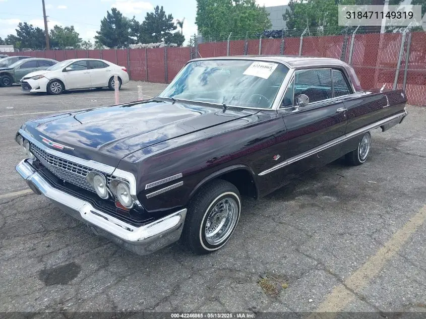 1963 Chevrolet Impala VIN: 318471149319 Lot: 42246865
