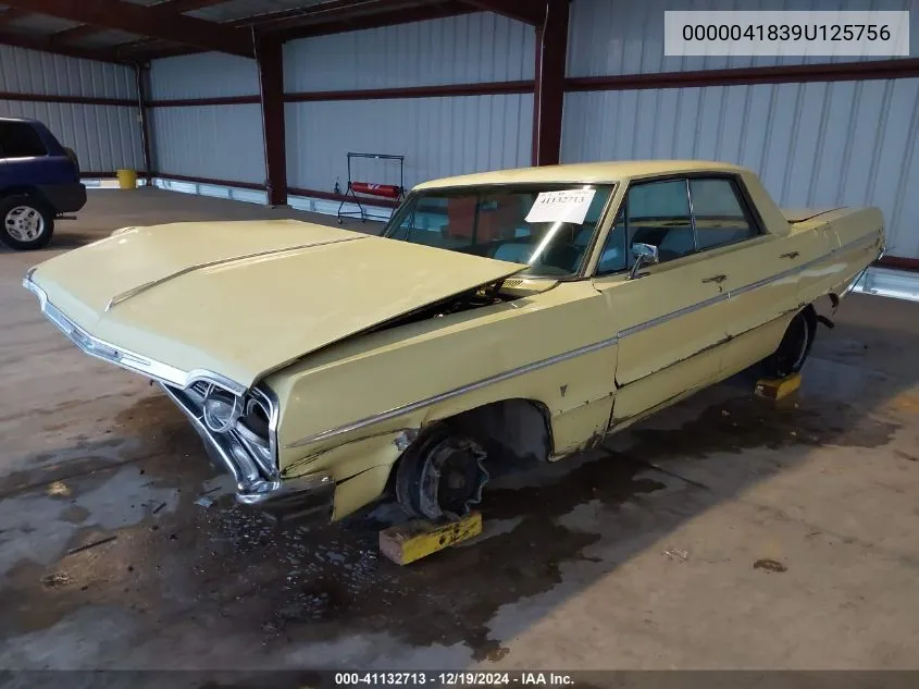 1964 Chevrolet Impala VIN: 0000041839U125756 Lot: 41132713
