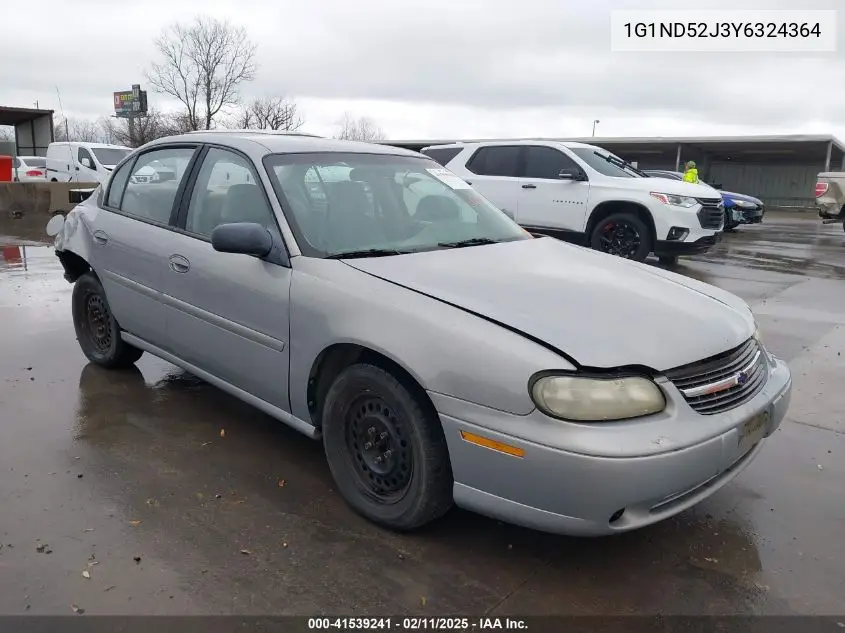2000 Chevrolet Malibu VIN: 1G1ND52J3Y6324364 Lot: 41539241