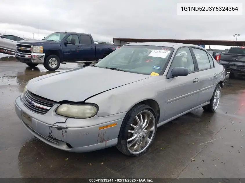 2000 Chevrolet Malibu VIN: 1G1ND52J3Y6324364 Lot: 41539241