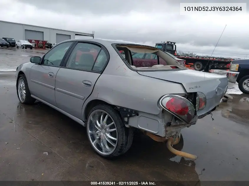 2000 Chevrolet Malibu VIN: 1G1ND52J3Y6324364 Lot: 41539241