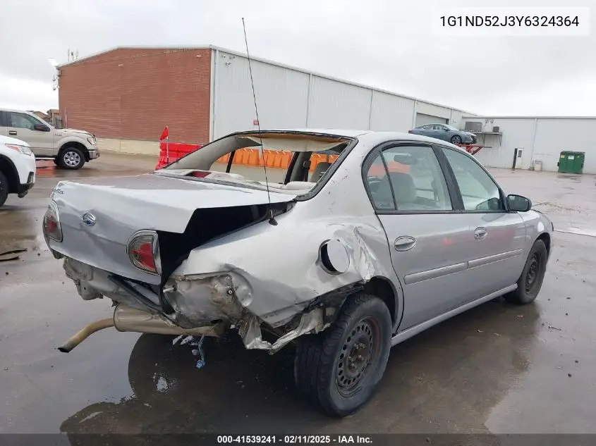 2000 Chevrolet Malibu VIN: 1G1ND52J3Y6324364 Lot: 41539241