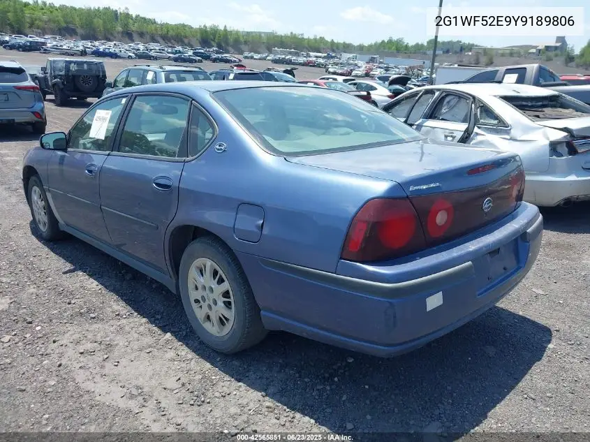 2000 Chevrolet Impala VIN: 2G1WF52E9Y9189806 Lot: 42565851