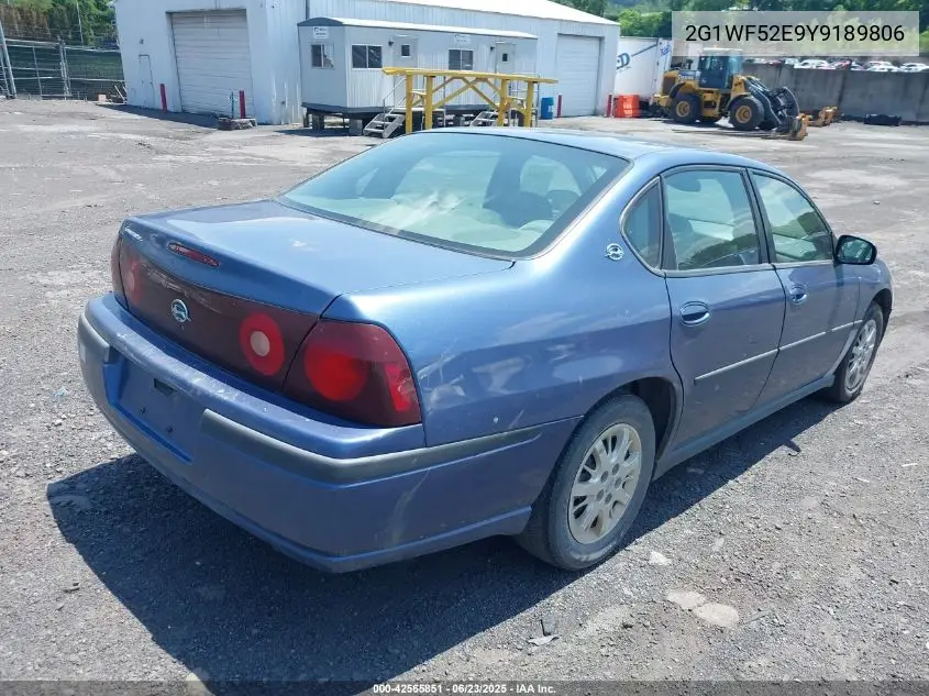 2000 Chevrolet Impala VIN: 2G1WF52E9Y9189806 Lot: 42565851