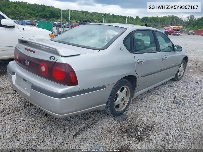 2000 Chevrolet Impala Ls VIN: 2G1WH55K5Y9367187 Lot: 42633699