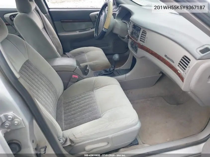 2000 Chevrolet Impala Ls VIN: 2G1WH55K5Y9367187 Lot: 42633699