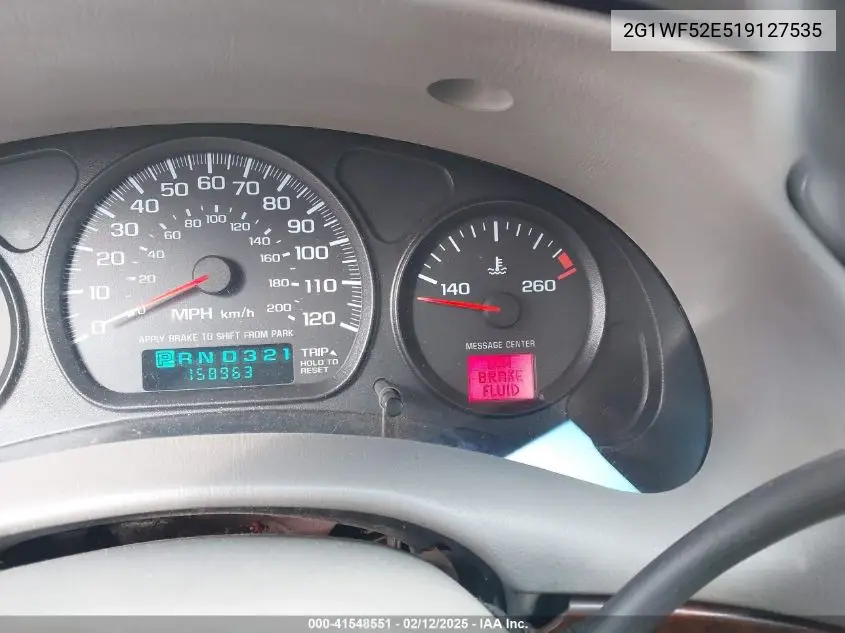 2001 Chevrolet Impala VIN: 2G1WF52E519127535 Lot: 41548551