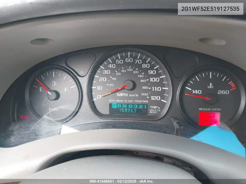 2001 Chevrolet Impala VIN: 2G1WF52E519127535 Lot: 41548551
