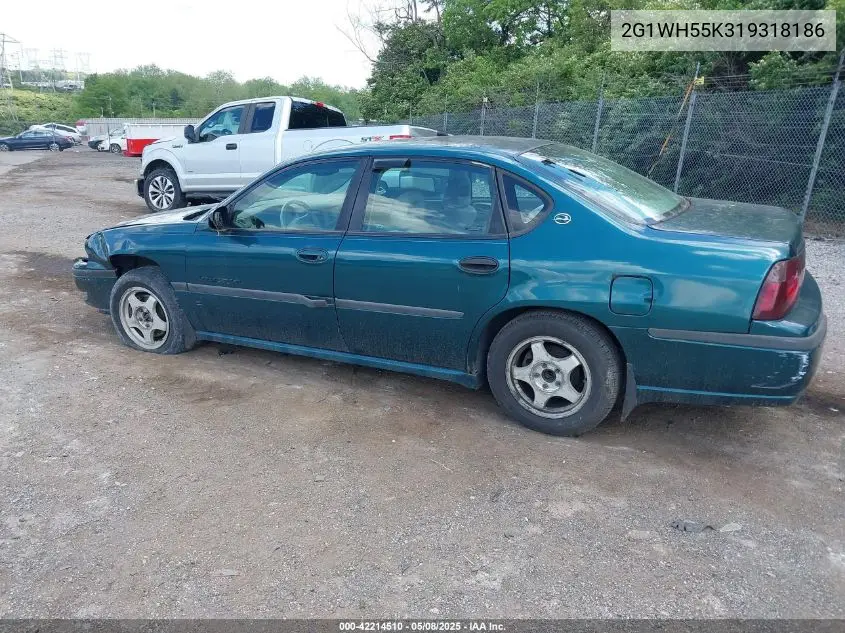 2001 Chevrolet Impala Ls VIN: 2G1WH55K319318186 Lot: 42214510